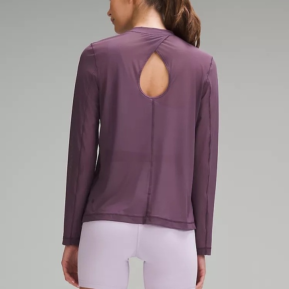 (A11) Lululemon Keyhole Mesh Long-Sleeve Shirt, Size 2, NWT - Picture 2 of 7
